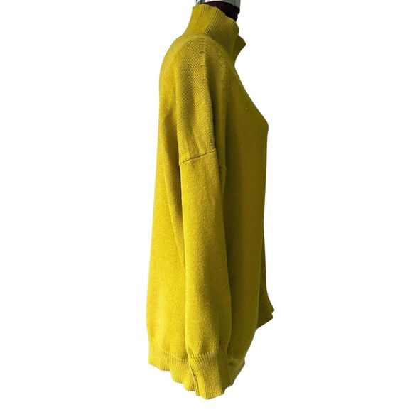 NEW Anthropologie Maeve Crystal Tunic Sweater size M Chartreuse Yellow - Picture 11 of 12